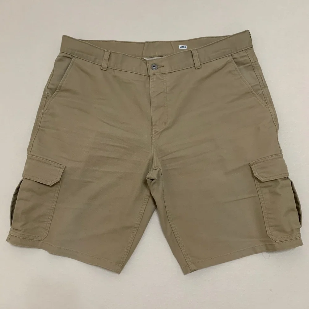 The North Face 11-inch Cargo Shorts Men's 40 Khaki Cotton Canvas Outdoor Utility